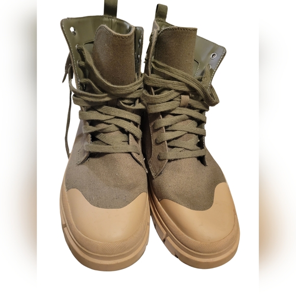 Army green women boots - Picture 4 of 5